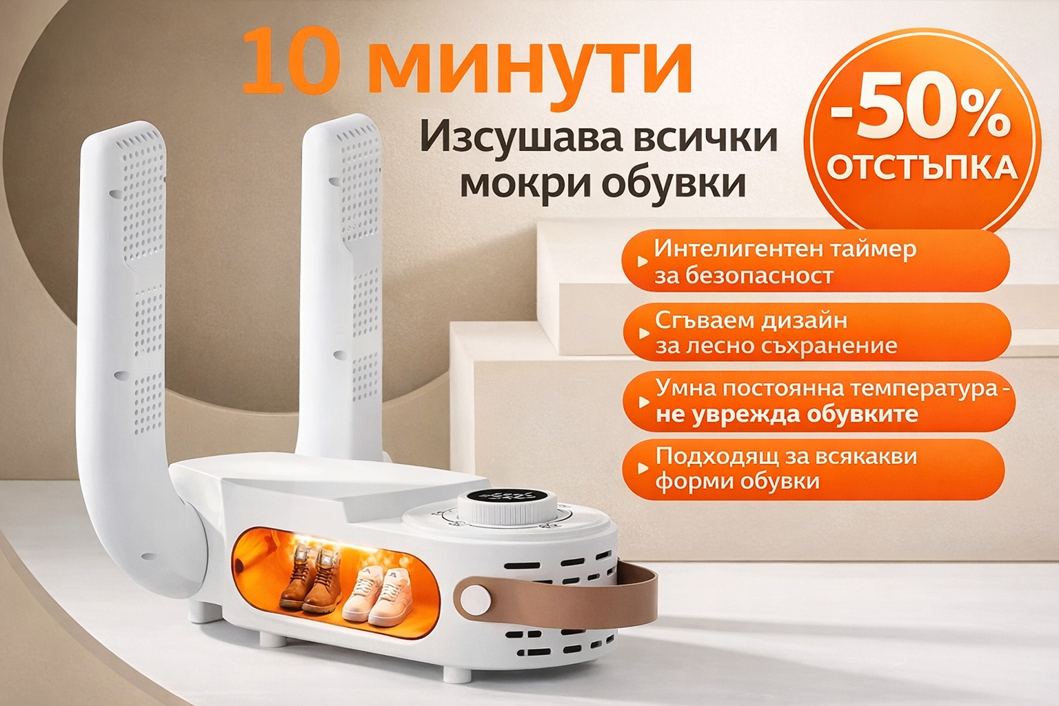 DryStep PRO™ - Интелигентна сушилня за обувки